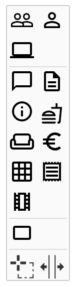 The palette for a cinema domain